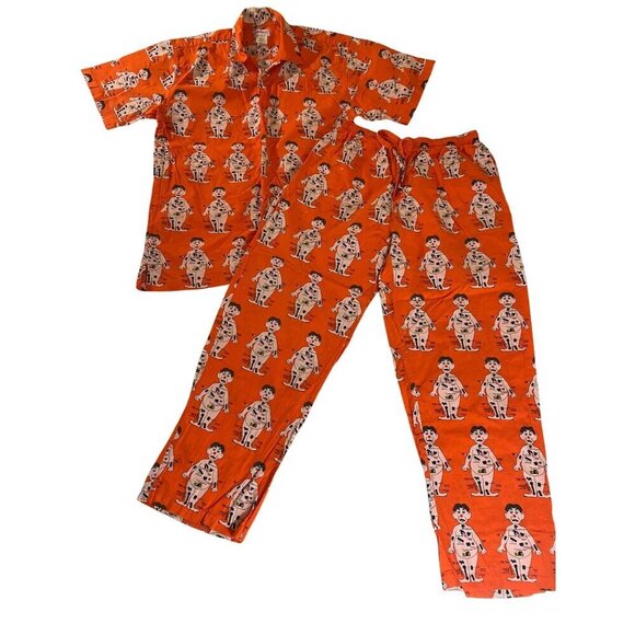 Vintage Hasbro Men's 2001 Orange Operation Pajama Set Y2K - Large - Picture 1 of 10
